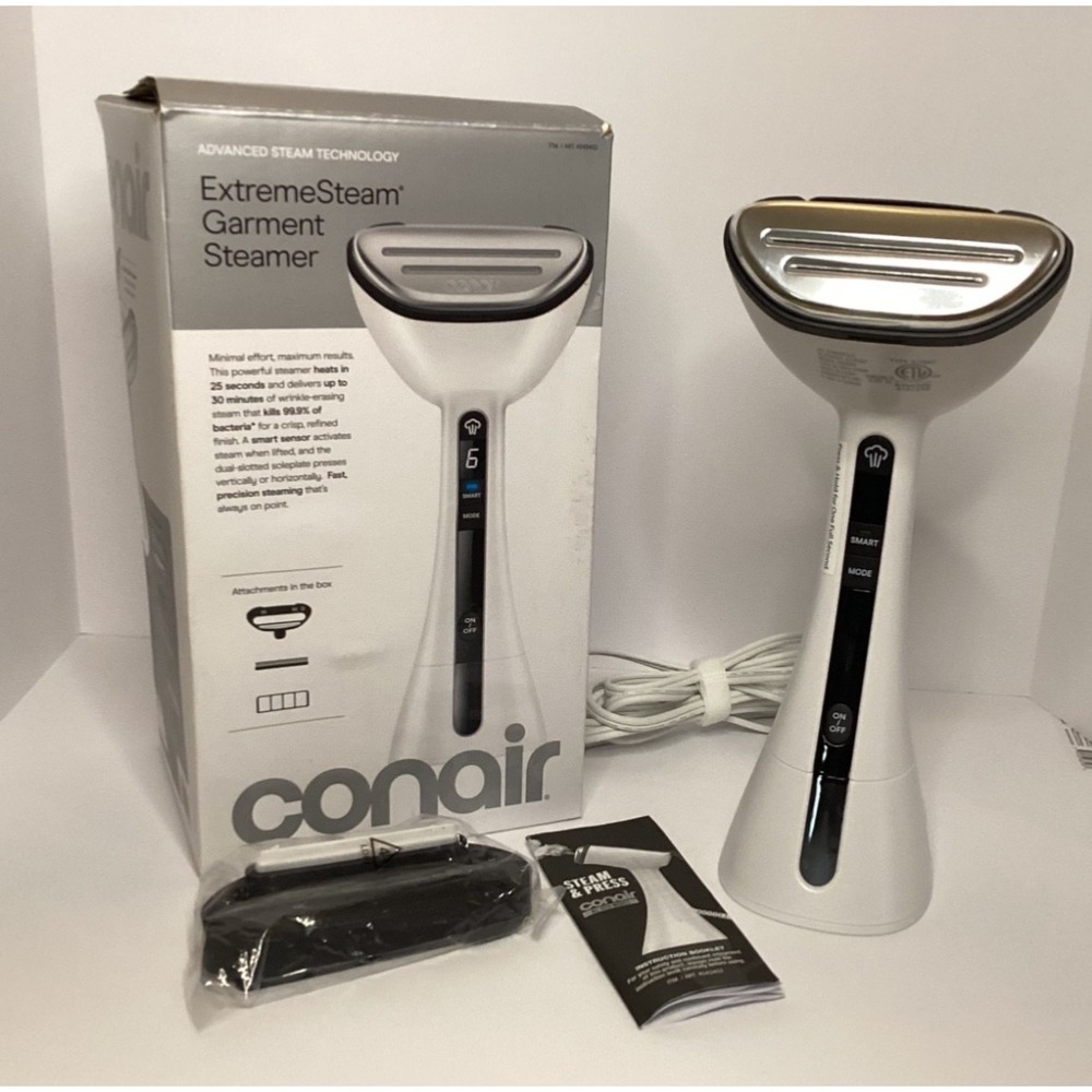 Conair ExtremeStream Garment Steamer Built-In Steam Creaser with Attachments